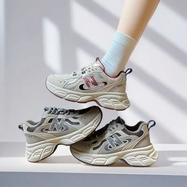 Women's2025Summer Breathable Comfortable High Quality Spring New Fashion Low Top Breathable Clunky Sneakers Pumps Lightweight - Image 4
