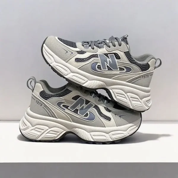 Women's2025Summer Breathable Comfortable High Quality Spring New Fashion Low Top Breathable Clunky Sneakers Pumps Lightweight - Image 2