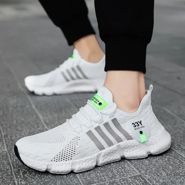 Breathable Mesh Men Shoes Trendy Lightweight Walking Flats Plus Size Male Tennis Sneakers Outdoor Running Fitness Shoes 2024 - Image 2