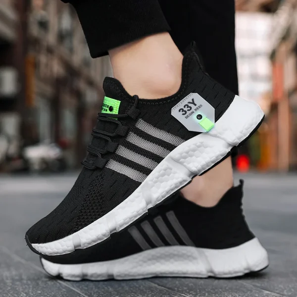 Breathable Mesh Men Shoes Trendy Lightweight Walking Flats Plus Size Male Tennis Sneakers Outdoor Running Fitness Shoes 2024 - Image 3