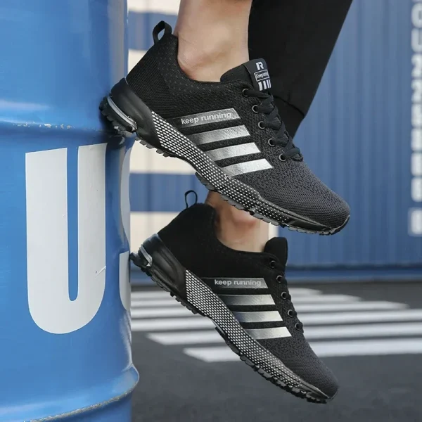 Men Sneakers Fashion Breathable Mesh Comfortable Black Sports Shoes Anti-Slip Outdoor Casual Running Mens Shoe Zapatillas Hombre - Image 5