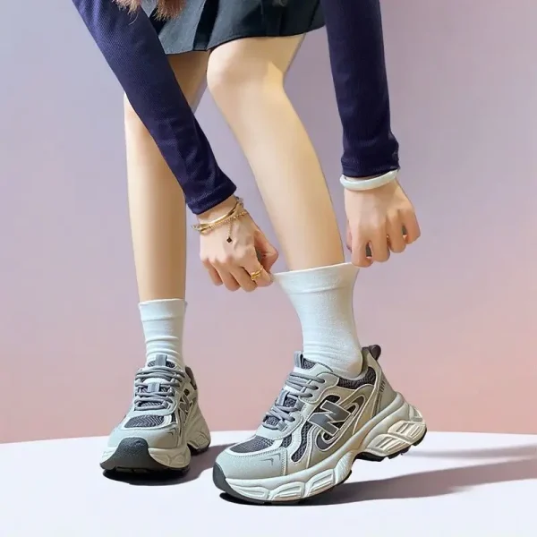 Women's2025Summer Breathable Comfortable High Quality Spring New Fashion Low Top Breathable Clunky Sneakers Pumps Lightweight - Image 5