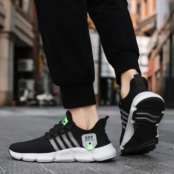 Breathable Mesh Men Shoes Trendy Lightweight Walking Flats Plus Size Male Tennis Sneakers Outdoor Running Fitness Shoes 2024 - Image 4