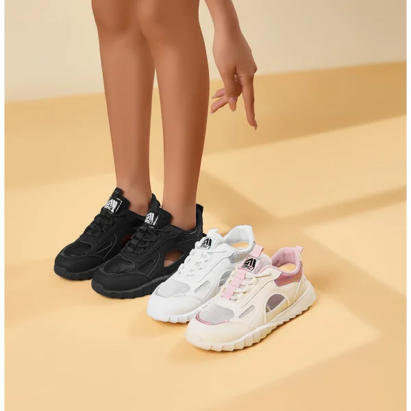 Women's Breathable Thick-Sole Sneakers w/Durable Design, Outdoor Running/Walking Shoes for Gym & Daily Wear - Stylish Comfort - Image 2