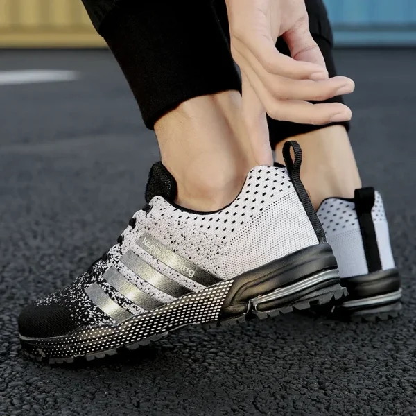 Men Sneakers Fashion Breathable Mesh Comfortable Black Sports Shoes Anti-Slip Outdoor Casual Running Mens Shoe Zapatillas Hombre - Image 4