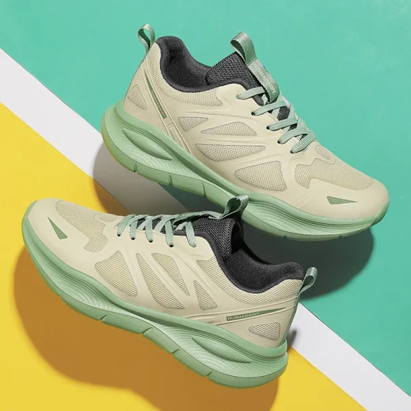 Unisex Summer Running Shoes Lightweight Men Women Fashion Sneakers Original Trainer Breathable EVA Elastic Lace Up Sports Shoes - Image 2
