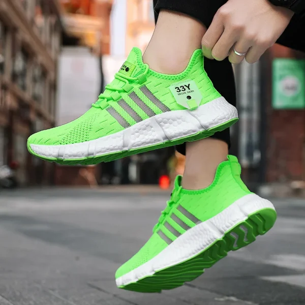 Breathable Mesh Men Shoes Trendy Lightweight Walking Flats Plus Size Male Tennis Sneakers Outdoor Running Fitness Shoes 2024 - Image 5